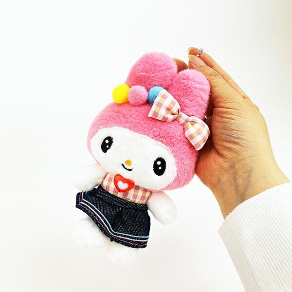 サンリオ マイメロディ ギンガムデニム マスコット ぬいぐるみ Sanrio 商品画像4：キャラグッズPERFECT WORLD TOKYO