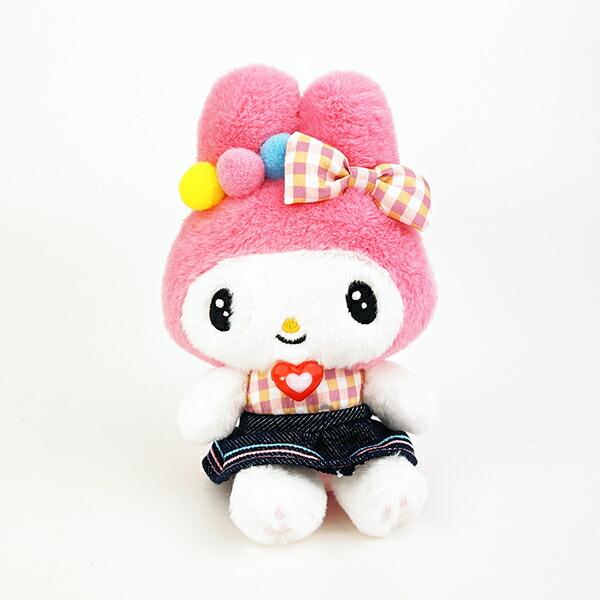 サンリオ マイメロディ ギンガムデニム マスコット ぬいぐるみ Sanrio