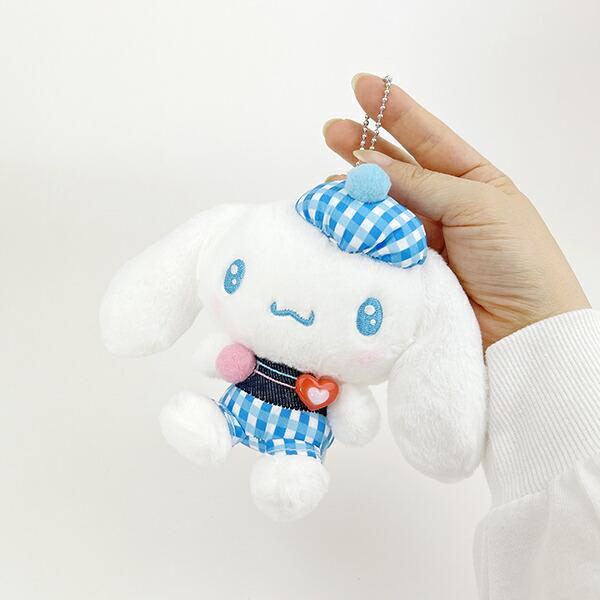 サンリオ シナモロール ギンガムデニム マスコット ぬいぐるみ シナモン Sanrio 商品画像4：キャラグッズPERFECT WORLD TOKYO