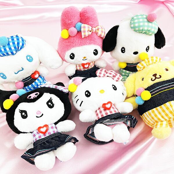 サンリオ シナモロール ギンガムデニム マスコット ぬいぐるみ シナモン Sanrio 商品画像6：キャラグッズPERFECT WORLD TOKYO