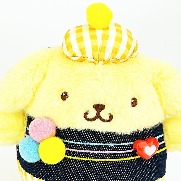 サンリオ ポムポムプリン ギンガムデニム マスコット ぬいぐるみ Sanrio 商品画像2：キャラグッズPERFECT WORLD TOKYO