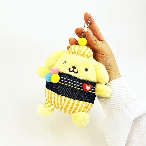サンリオ ポムポムプリン ギンガムデニム マスコット ぬいぐるみ Sanrio 商品画像4：キャラグッズPERFECT WORLD TOKYO