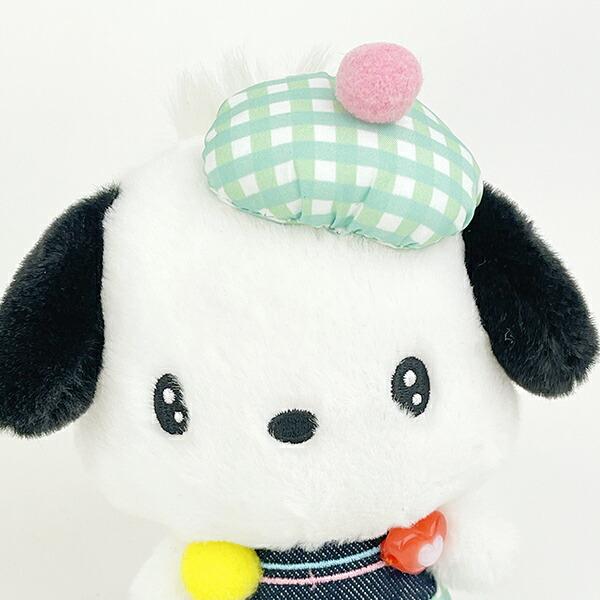 サンリオ ポチャッコ ギンガムデニム マスコット ぬいぐるみ Sanrio 商品画像2：キャラグッズPERFECT WORLD TOKYO