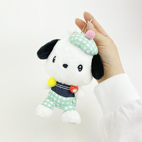 サンリオ ポチャッコ ギンガムデニム マスコット ぬいぐるみ Sanrio 商品画像4：キャラグッズPERFECT WORLD TOKYO