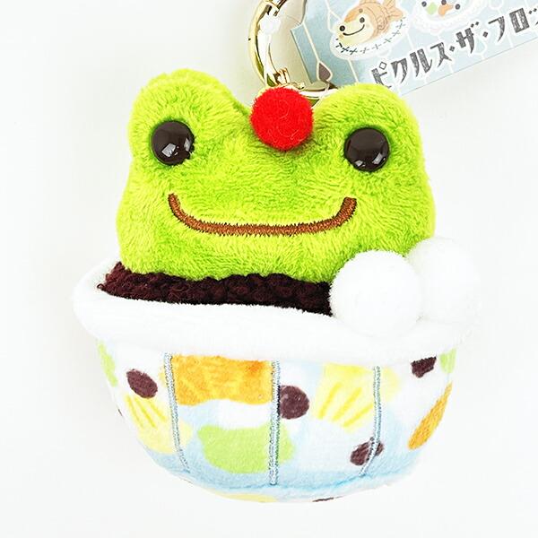 かえるのピクルス レトロカフェ 抹茶あんみつ マスコット ぬいぐるみ 商品画像2：キャラグッズPERFECT WORLD TOKYO