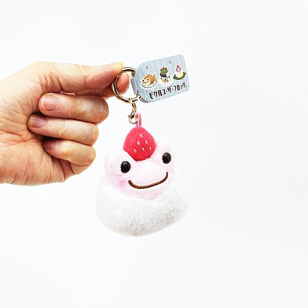かえるのピクルス レトロカフェ いちご大福 マスコット ぬいぐるみ 商品画像4：キャラグッズPERFECT WORLD TOKYO