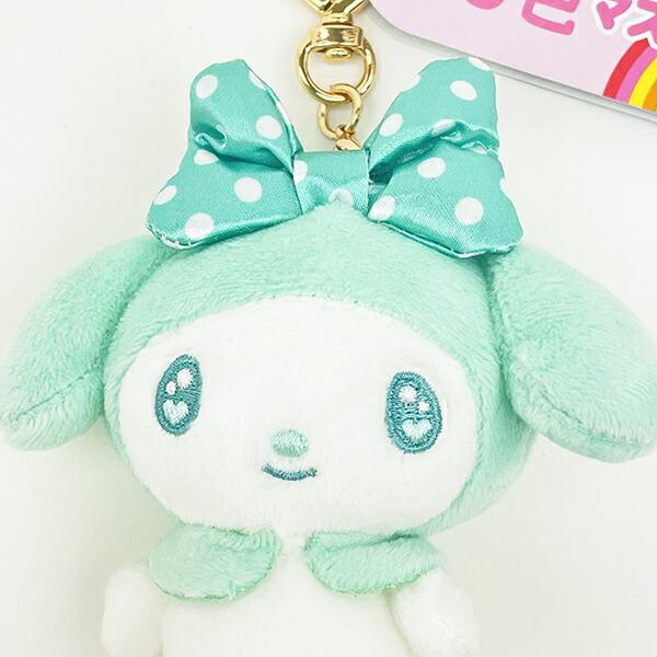 サンリオ マイメロディ 推し色マスコット グリーン ぬいぐるみ キーホルダー 推し活 Sanrio 商品画像2：キャラグッズPERFECT WORLD TOKYO