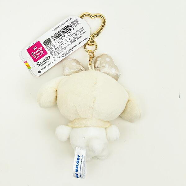 サンリオ マイメロディ 推し色マスコット ホワイト ぬいぐるみ キーホルダー 推し活 Sanrio 商品画像3：キャラグッズPERFECT WORLD TOKYO