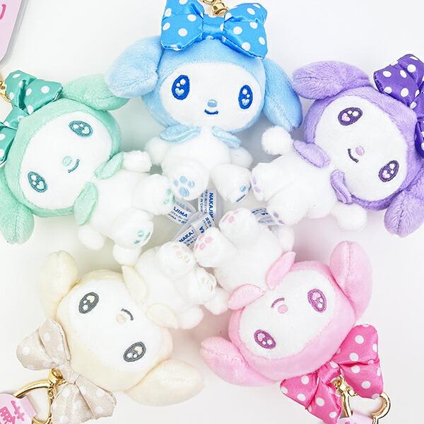 サンリオ マイメロディ 推し色マスコット ホワイト ぬいぐるみ キーホルダー 推し活 Sanrio 商品画像6：キャラグッズPERFECT WORLD TOKYO