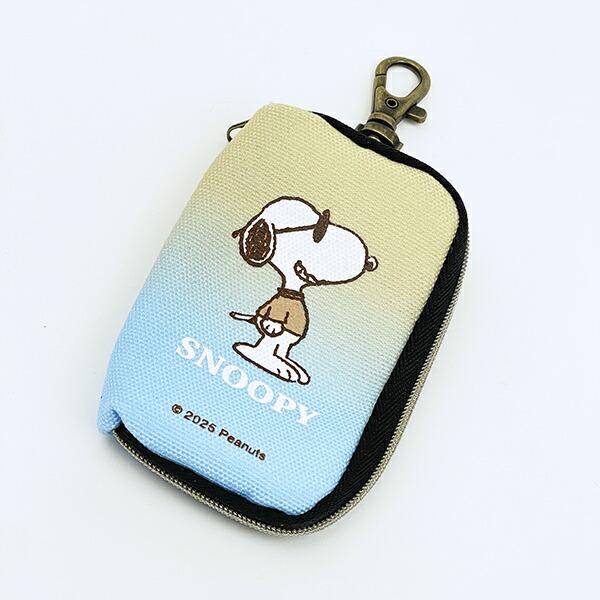 スヌーピー スマートキーケース (ブルー×イエロー) カー用品 グラデ ジョークールシリーズ SNOOPY 商品画像2：キャラグッズPERFECT WORLD TOKYO