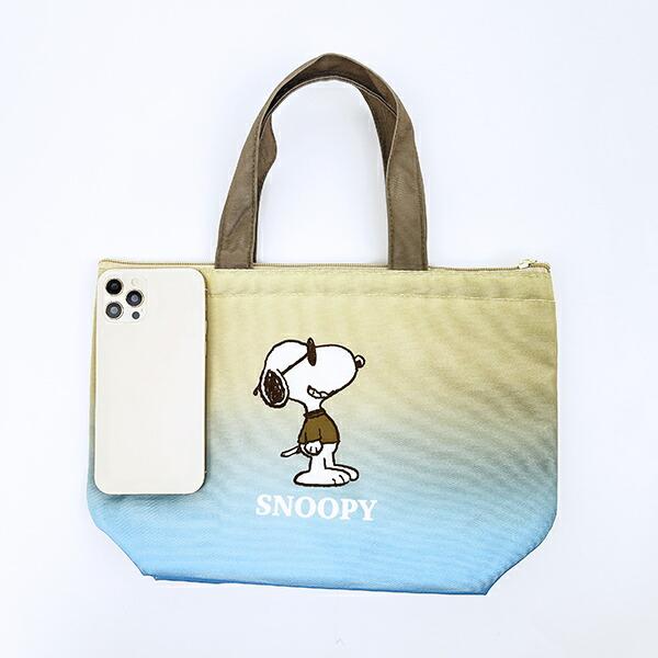 スヌーピー 保冷保温 ミニトートバッグ ランチ グラデ ジョークールシリーズ SNOOPY 商品画像5：キャラグッズPERFECT WORLD TOKYO