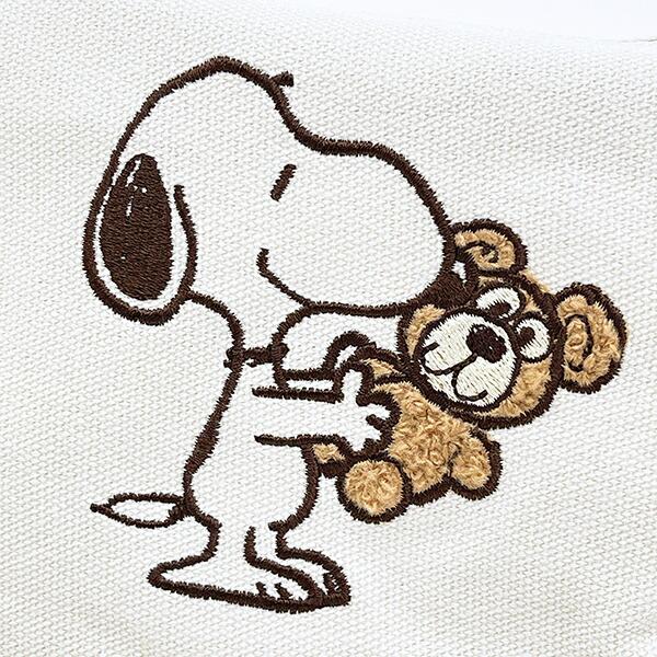 スヌーピー＆ベア 化粧ポーチ (モカ) SNOOPY 商品画像2：キャラグッズPERFECT WORLD TOKYO