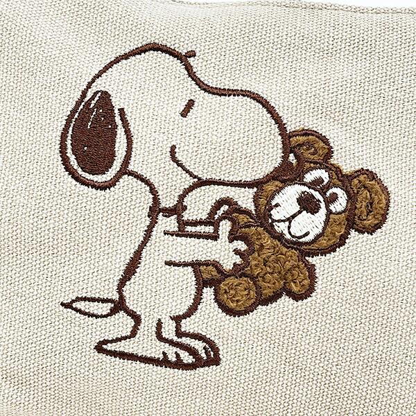 スヌーピー＆ベア 化粧ポーチ (ブラウン) SNOOPY 商品画像2：キャラグッズPERFECT WORLD TOKYO