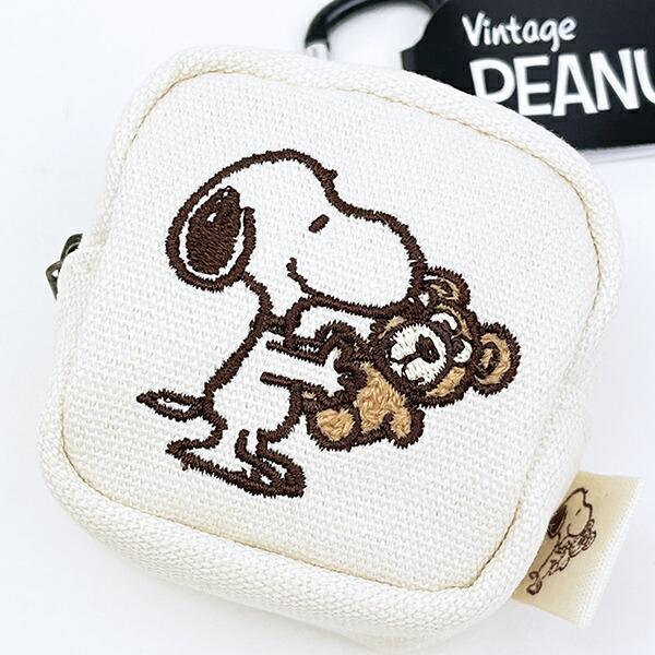 スヌーピー＆ベア カラビナミニポーチ (モカ) SNOOPY 商品画像2：キャラグッズPERFECT WORLD TOKYO