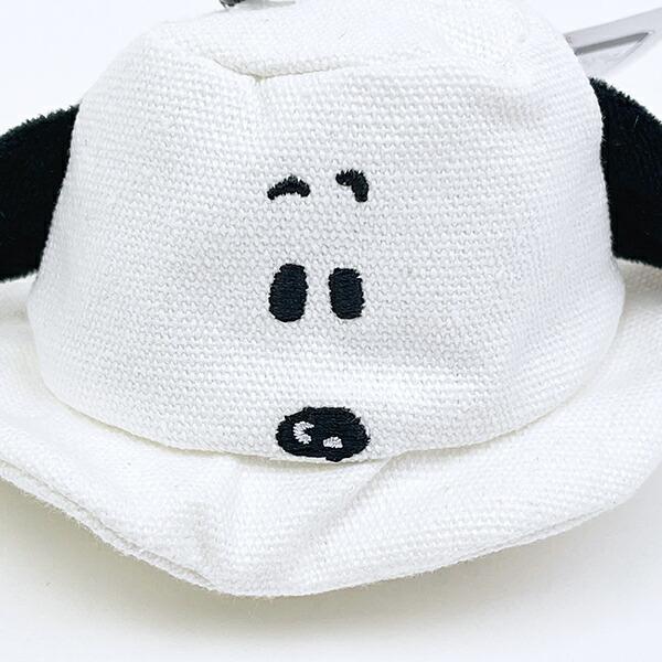 スヌーピー バケットハットポーチ ブラック SNOOPY 商品画像2：キャラグッズPERFECT WORLD TOKYO