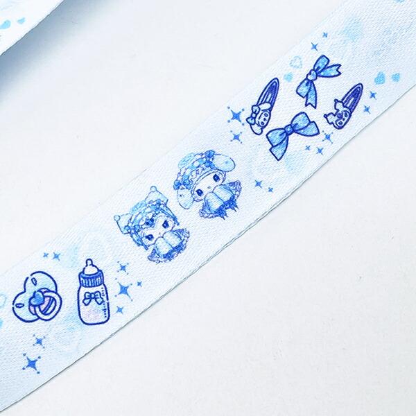 サンリオ マイメロディ＆クロミ 幅広ネックストラップ MU DOLLY MIX ライトブルー Sanrio 商品画像4：キャラグッズPERFECT WORLD TOKYO