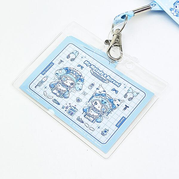 サンリオ マイメロディ＆クロミ 幅広ネックストラップ MU DOLLY MIX ブルー Sanrio 商品画像2：キャラグッズPERFECT WORLD TOKYO