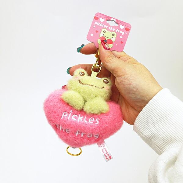 かえるのピクルス スマイルハート ぬいぐるみリール キーホルダー 商品画像5：キャラグッズPERFECT WORLD TOKYO