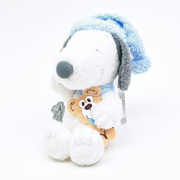 スヌーピー リラックスナイト＆ベア ぬいぐるみ(S) (ブルー) SNOOPY