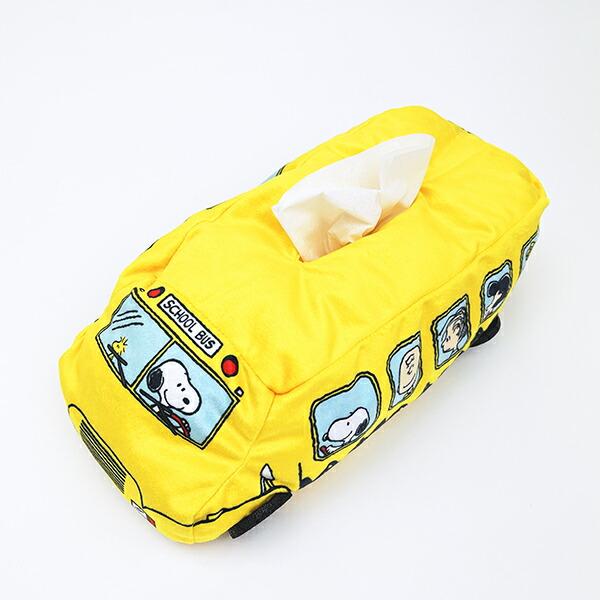 スヌーピー スクールバス ティッシュカバー SNOOPY 商品画像6：キャラグッズPERFECT WORLD TOKYO