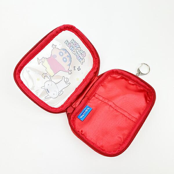 クレヨンしんちゃん しんちゃん＆シロ コレクションポーチ レッド  アクスタケース 商品画像4：キャラグッズPERFECT WORLD TOKYO