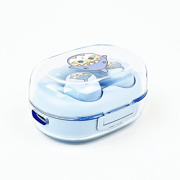 モフサンド mofusand サメにゃん 完全ワイヤレスイヤホン (ブルー) スマホ 商品画像3：キャラグッズPERFECT WORLD TOKYO