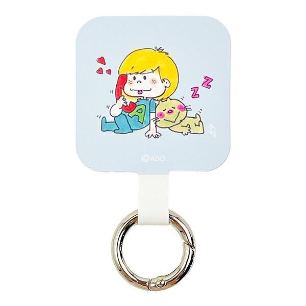 水森亜土 マルチリングプラス ブルー スマホ用品
