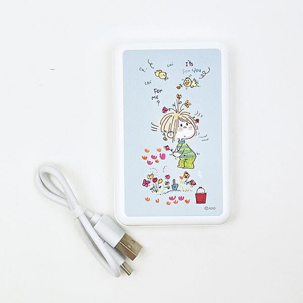 水森亜土 MagSafe対応ワイアレスリチウム充電器（5000mAh） ブルー モバイルバッテリー スマホ用品 商品画像6：キャラグッズPERFECT WORLD TOKYO