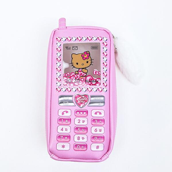 サンリオ 日焼け キティ ガラケー型ペンケース ピンク Sanrio