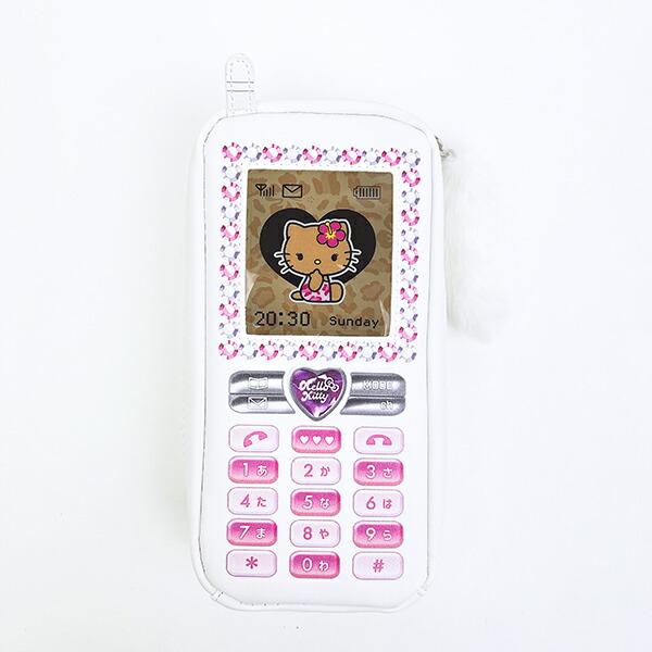 サンリオ 日焼け キティ ガラケー型ペンケース ホワイト Sanrio