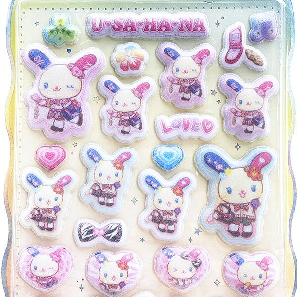 サンリオ ウサハナ コットンパフィーシール ポップギャル 文具 Sanrio 商品画像2：キャラグッズPERFECT WORLD TOKYO