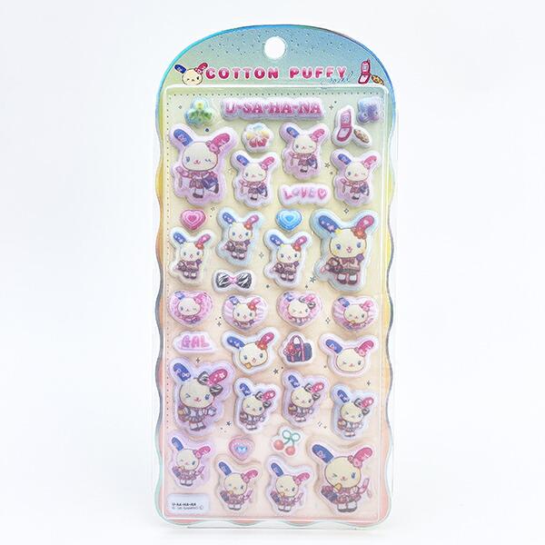 サンリオ ウサハナ コットンパフィーシール ポップギャル 文具 Sanrio