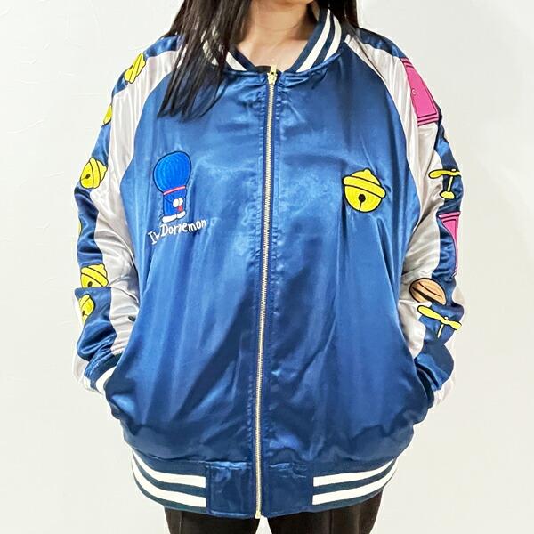ドラえもん ウェアリング スカジャン L アパレル ネイビー アイムドラえもん 商品画像2：キャラグッズPERFECT WORLD TOKYO
