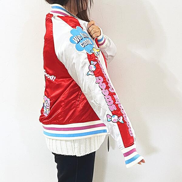 ペコちゃん ラブキャンディ スカジャン (L) キャラジャン アパレル peco 商品画像3：キャラグッズPERFECT WORLD TOKYO