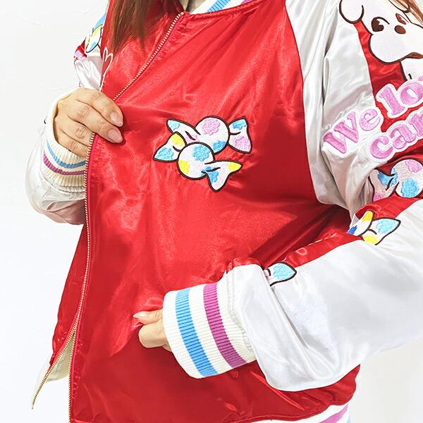 ペコちゃん ラブキャンディ スカジャン (L) キャラジャン アパレル peco 商品画像5：キャラグッズPERFECT WORLD TOKYO