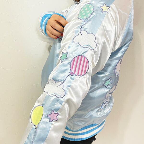 サンリオ シナモロール キラキラバルーン スカジャン アパレル ライトブルー sanrio 商品画像3：キャラグッズPERFECT WORLD TOKYO