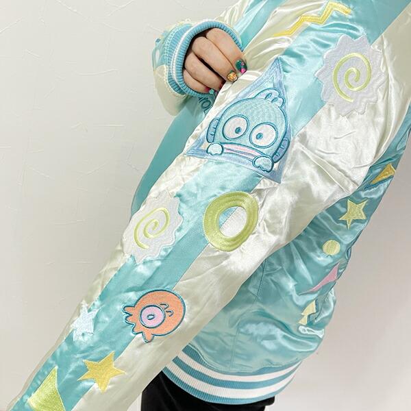 サンリオ ハンギョドン レトロポップ ミックス スカジャン グリーン sanrio 商品画像3：キャラグッズPERFECT WORLD TOKYO