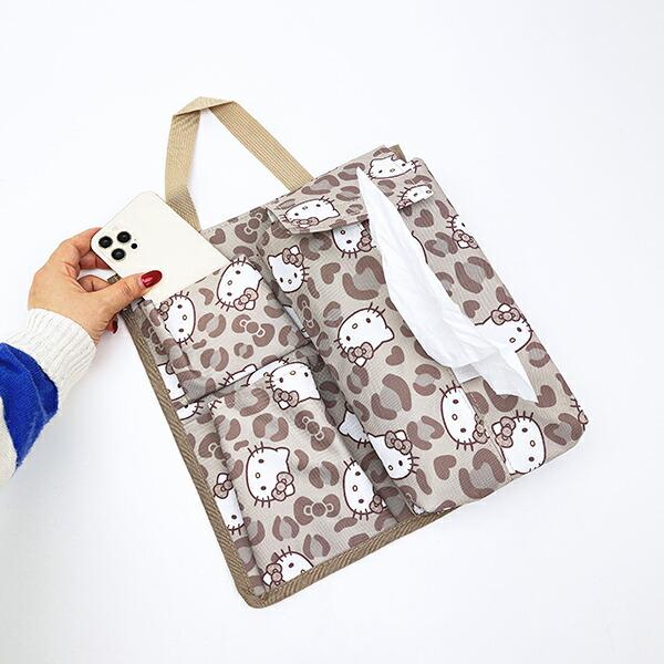 サンリオ ハローキティ 収納付きティッシュケース (キティレオパードブラウン) カー用品 Sanrio 商品画像4：キャラグッズPERFECT WORLD TOKYO
