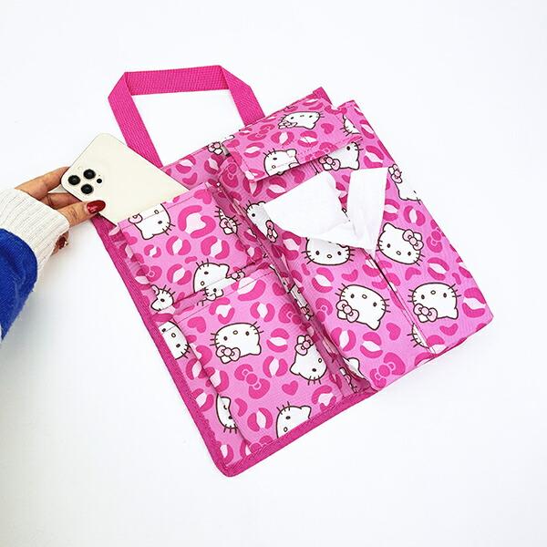 サンリオ ハローキティ 収納付きティッシュケース (キティレオパードピンク) カー用品 Sanrio 商品画像4：キャラグッズPERFECT WORLD TOKYO