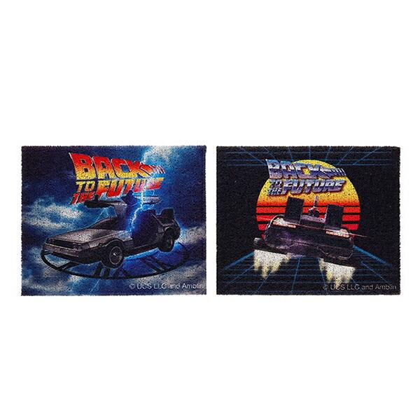 バックトゥザフューチャー BACK TO THE FUTURE  足元マット2枚組 カー用品 商品画像1：キャラグッズPERFECT WORLD TOKYO