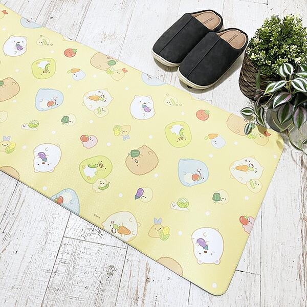 すみっコぐらし キッチンマット おやさいころころ 【45cm×120cm】 すみっこ 商品画像2：キャラグッズPERFECT WORLD TOKYO