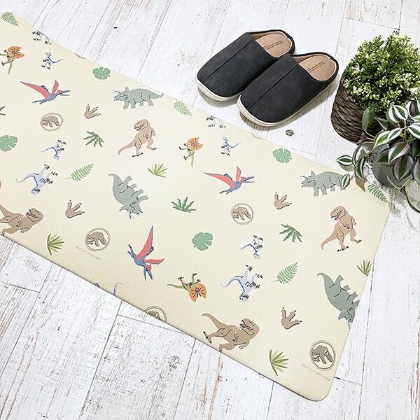 ジェラシックワールド キッチンマット ダイナソーライフ 【45cm×120cm】 商品画像2：キャラグッズPERFECT WORLD TOKYO