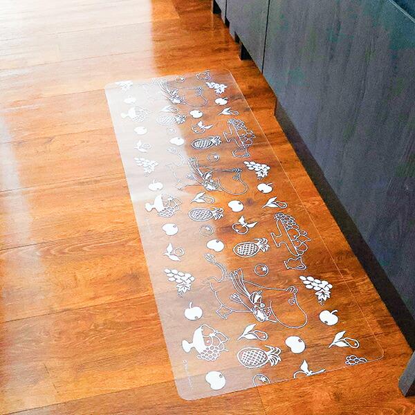 ムーミン 透明キッチンマット フルーツガーデン MOOMIN 【45×120cm】 商品画像3：キャラグッズPERFECT WORLD TOKYO