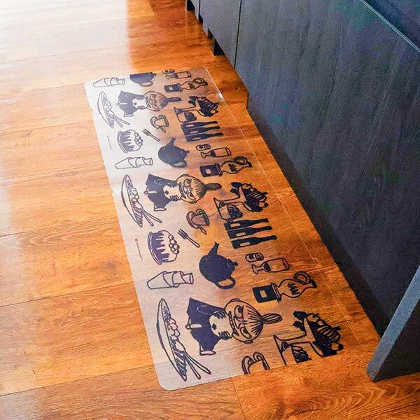 ムーミン リトルミイ 透明キッチンマット(S) MOOMIN 【45×120cm】 商品画像3：キャラグッズPERFECT WORLD TOKYO