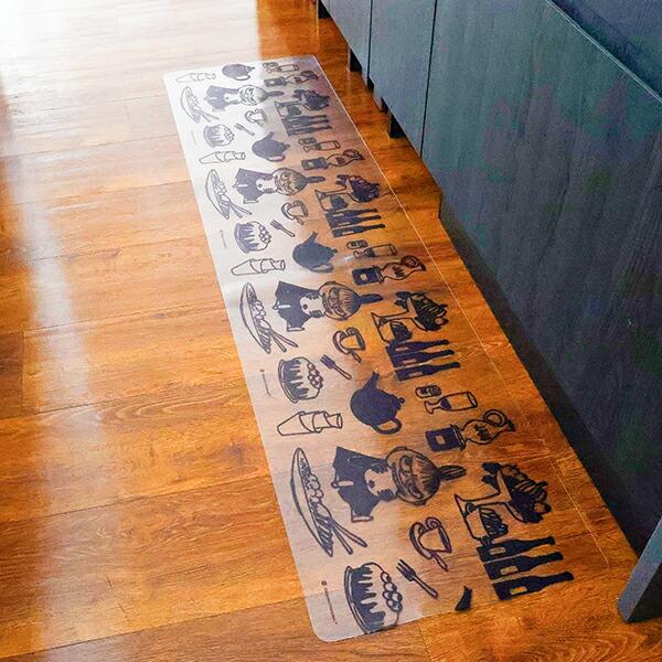 ムーミン リトルミイ 透明キッチンマット(L) MOOMIN 【45×180cm】 商品画像3：キャラグッズPERFECT WORLD TOKYO