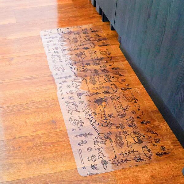 ディズニー くまのプーさん 透明キッチンマット フォレストプー(S) Disney 【45×120cm】 商品画像3：キャラグッズPERFECT WORLD TOKYO