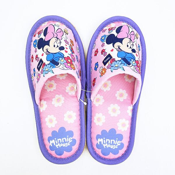 ディズニー ミニーマウス スリッパ フラワーファーム (22～24cm)  キッチン D･･･