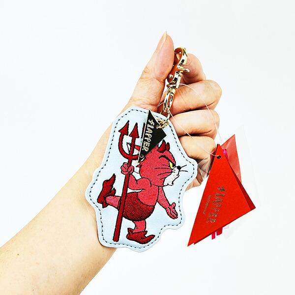 トムとジェリー トム 天使と悪魔刺繍チャーム サックス トムジェリ 商品画像4：キャラグッズPERFECT WORLD TOKYO