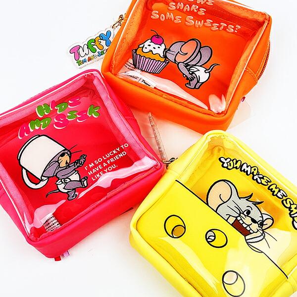 トムとジェリー タフィー PVCポーチ イエロー トムジェリ 商品画像5：キャラグッズPERFECT WORLD TOKYO