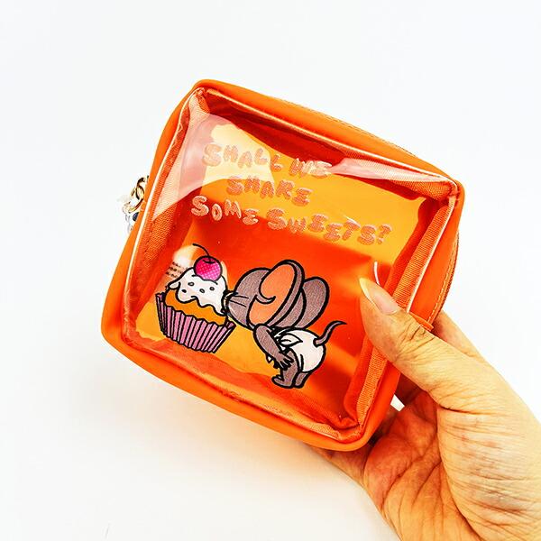 トムとジェリー タフィー PVCポーチ オレンジ トムジェリ 商品画像5：キャラグッズPERFECT WORLD TOKYO